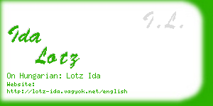 ida lotz business card